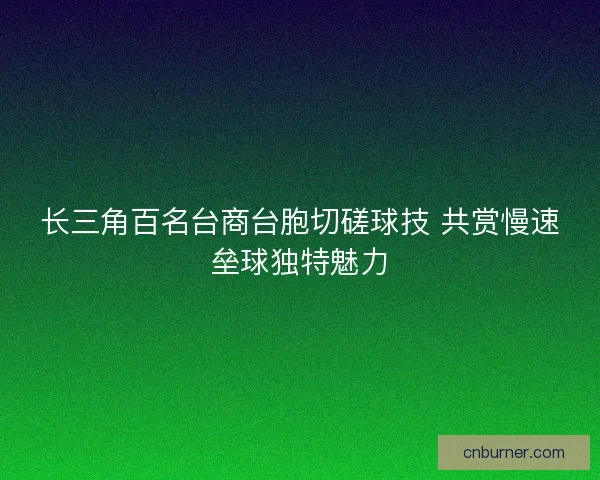 长三角百名台商台胞切磋球技 共赏慢速垒球独特魅力